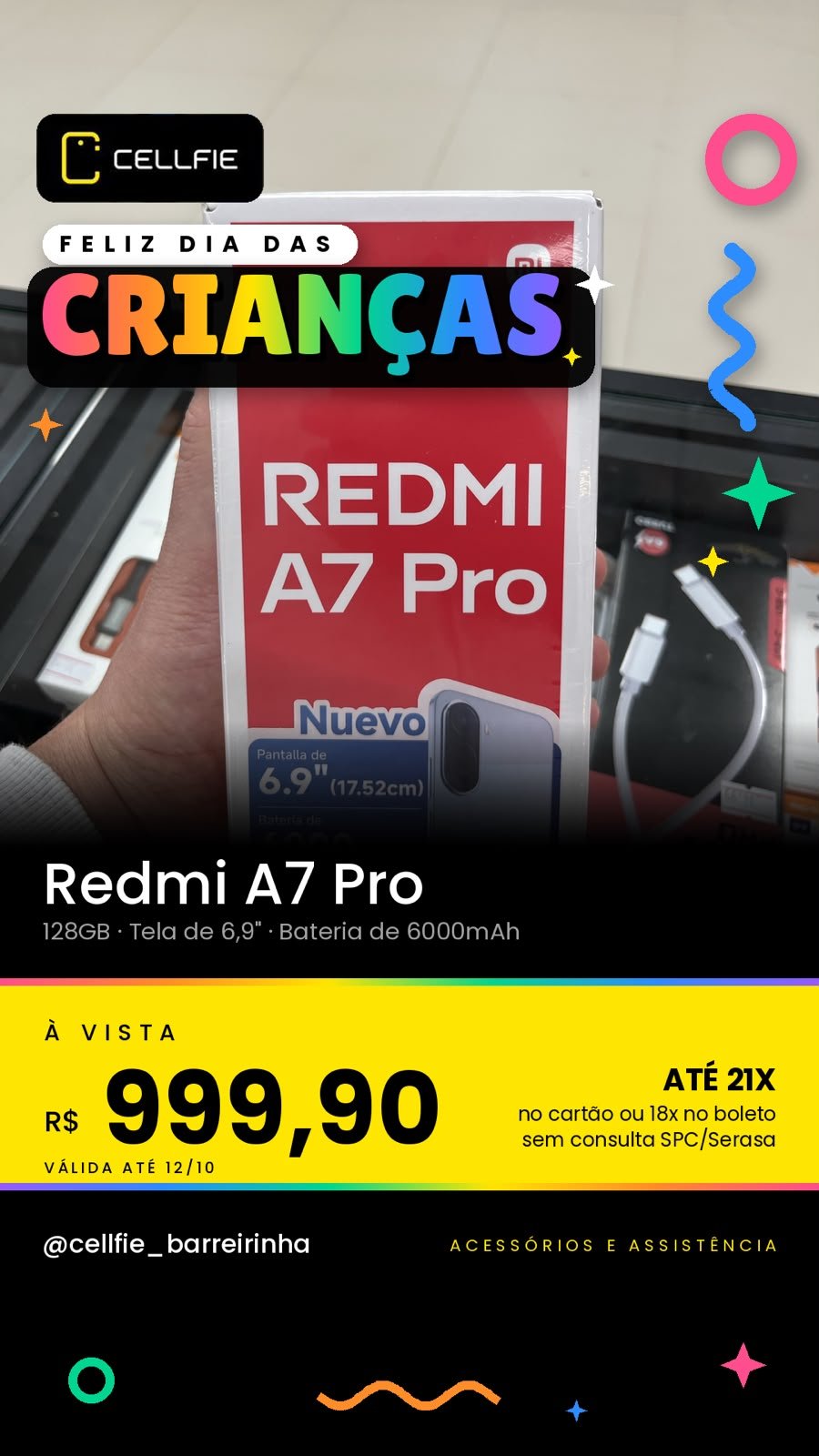 Redmi A7 Pro 128GB - R$999,90