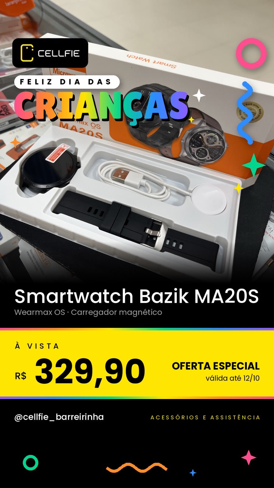 Smartwatch Bazik MA20S - R$329,90